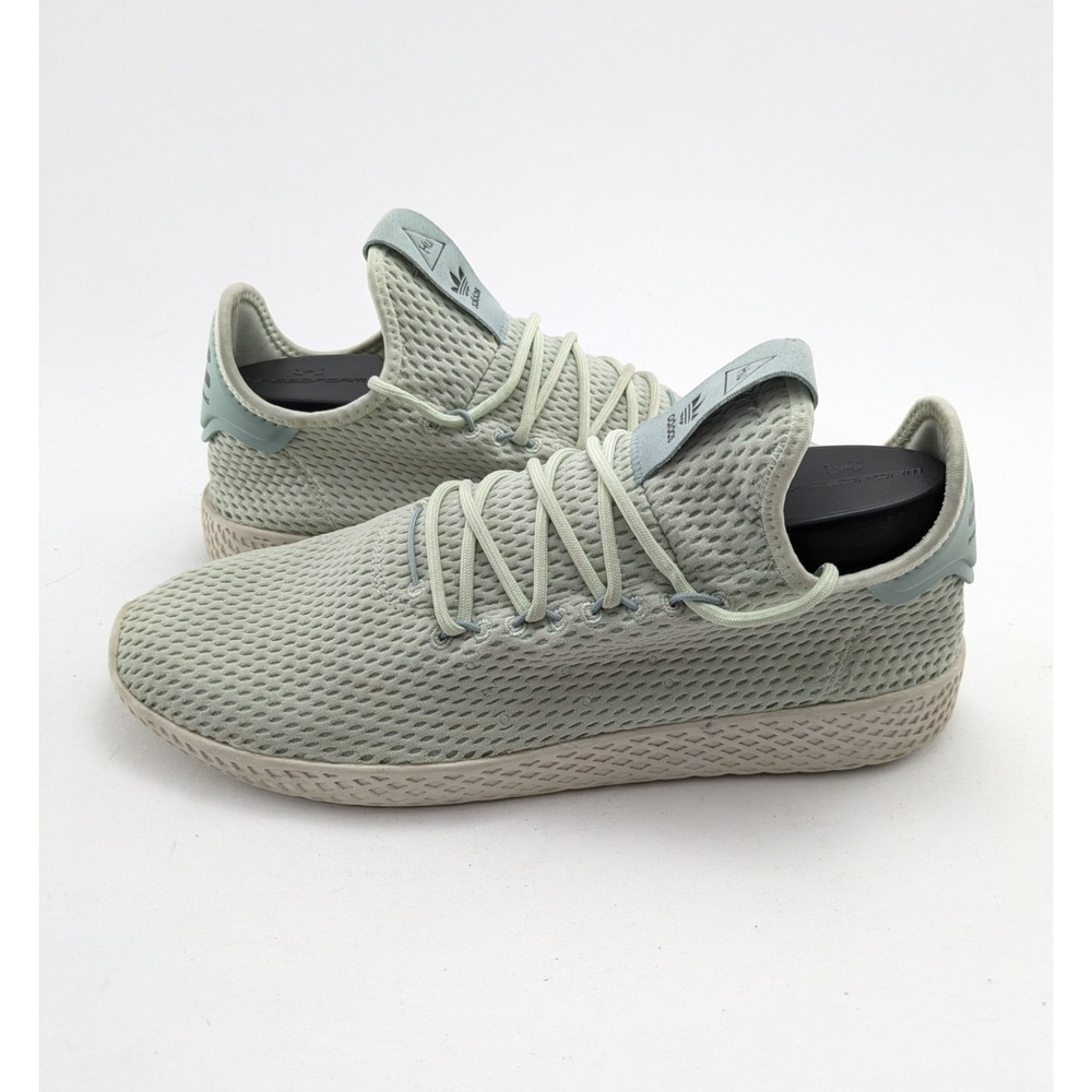 Mens Adidas Pharrell Williams Tennis Hu Green Knit Casual Shoes CP9765 Size 10.5